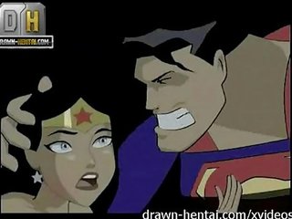 Justice league brudne wideo - superman na zastanawiać się kobieta
