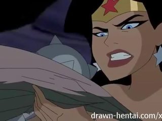 Justice League Hentai - Two chicks for Batman phallus